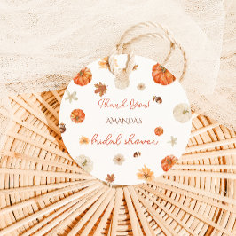 Pompoen Bruiloftsfeest Boho Bloemen Bedankjes Labels