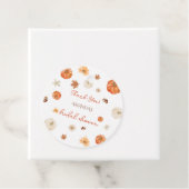 Pompoen Bruiloftsfeest Boho Bloemen Bedankjes Labels (In situ)