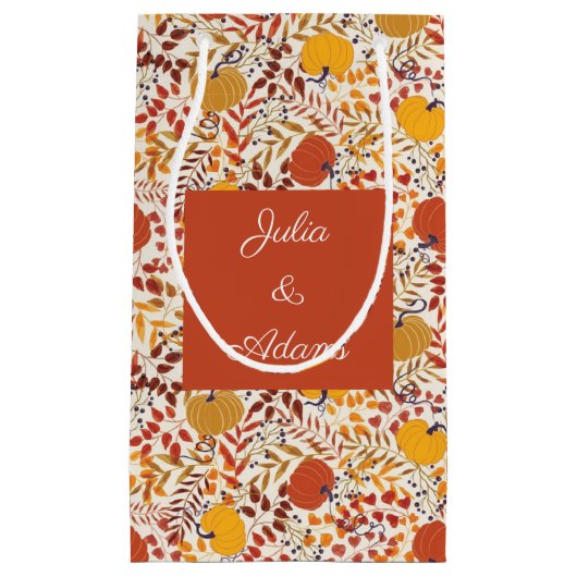 Pompoen Cadeau Zak Klein Cadeauzakje (Voorkant)