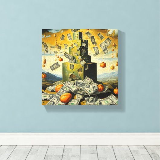 pompoen canvas afdruk (Insitu (Houten vloer))