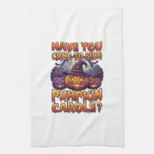 Pompoen Carols Halloween Heksenhoed Jack Lantern B Theedoek (Verticaal)