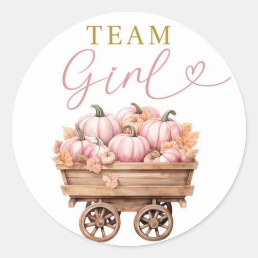 Pompoen Carriage Team Girl Sticker (Voorkant)