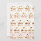 Pompoen Carriage Waterverf Flowers Baby shower Kaart (Achterkant)