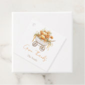 Pompoen Carriage Waterverf Square Baby shower Labe Bedankjes Labels (In situ)