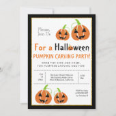 Pompoen carving Halloween feest Kaart (Voorkant)