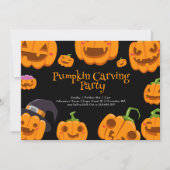 Pompoen carving Halloween feest Kaart (Voorkant)