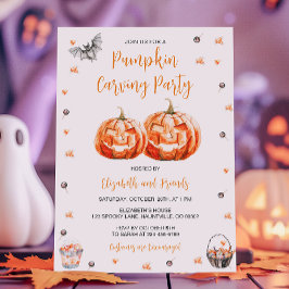 Pompoen Carving Halloween Party Kaart