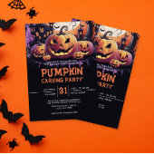 Pompoen Carving Halloween Party Kaart