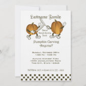 Pompoen Carving Party Kaart (Voorkant)