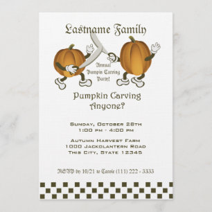 Pompoen Carving Party Kaart