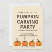 Pompoen Carving Party Kaart (Voorkant)
