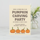 Pompoen Carving Party Kaart (Staand voorkant)