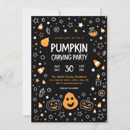 pompoen carving party kaart