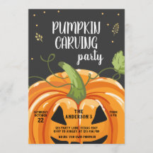 Pompoen Carving Party Spooky Halloween Verjaardag