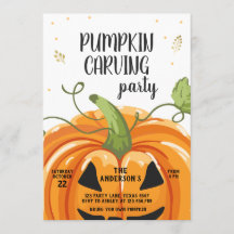 Pompoen Carving Party Spooky Halloween Verjaardag