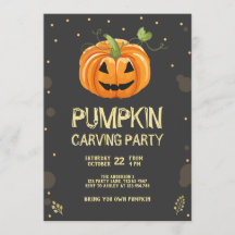 Pompoen Carving Party Spooky Halloween Verjaardag