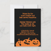 Pompoen carving party uitnodiging (Achterkant)