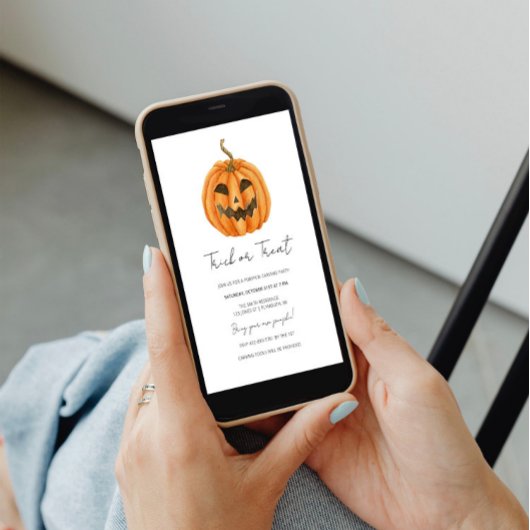 Pompoen Carving Party Uitnodiging voor Halloween