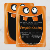 pompoen carving school PTO PTA Halloween feest Kaart (Voorkant / Achterkant)