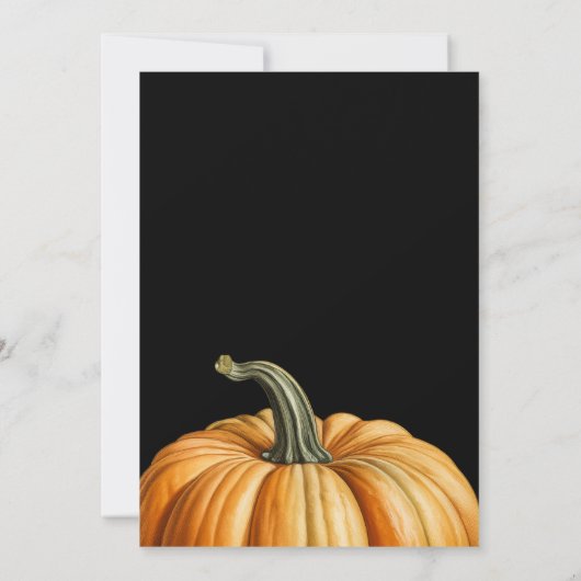 Pompoen carving uitnodiging voor Halloween feest (Achterkant)