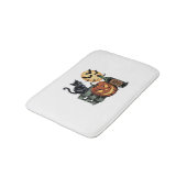 Pompoen Cat Beer Halloween Badmat (Gekanteld)