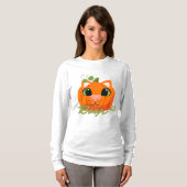 Pompoen Cat Boop The Nose T-shirt met lange mouwen (Voorkant volledig)
