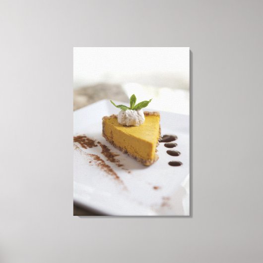 Pompoen Cheesecake Canvas Afdruk (Voorkant)