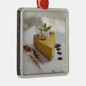 Pompoen Cheesecake Metalen Ornament (Rechts)