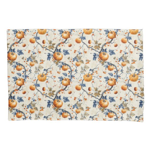 Pompoen Chinoiserie Pattern Kussensloop Set (Voorkant-Links)
