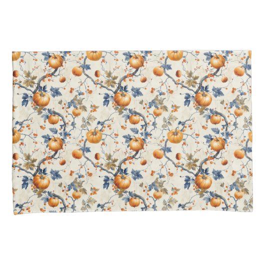 Pompoen Chinoiserie Pattern Kussensloop Set (Voorkant-Rechts)