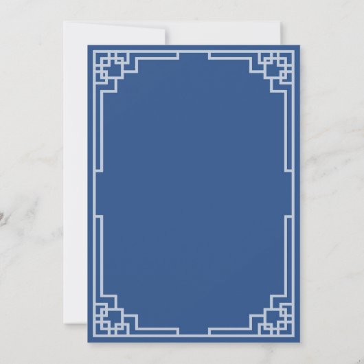 Pompoen Chinoiserie White Floral Jar Vrijgezellenf Kaart (Achterkant)