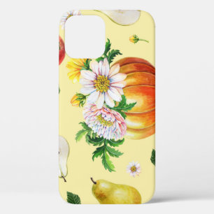 Pompoen, chrysant: herfst fruit illustratie. Case-Mate iPhone case