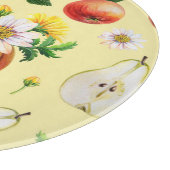 Pompoen, chrysant: herfst fruit illustratie. snijplank (Hoek)