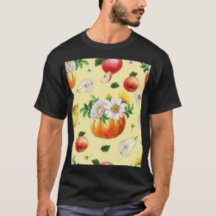 Pompoen, chrysant: herfst fruit illustratie. t-shirt