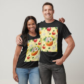 Pompoen, chrysant: herfst fruit illustratie. t-shirt (Unisex)