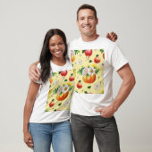 Pompoen, chrysant: herfst fruit illustratie. t-shirt (Unisex)