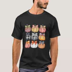Pompoen Coquette Bow Herfst Halloween Kostuum Spoo T-shirt