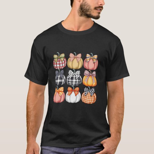 Pompoen Coquette Bow Herfst Halloween Kostuum Spoo T-shirt (Voorkant)