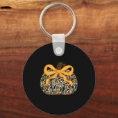 Pompoen Coquette Strik Thanksgiving Herfst Fall Bl Sleutelhanger (Voorkant)