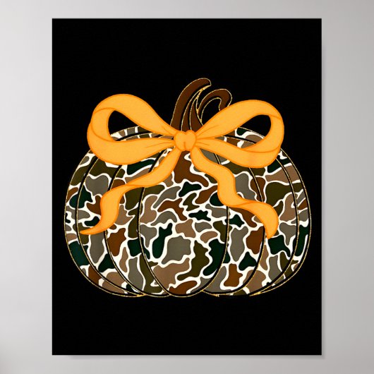 Pompoen Coquette Strik Thanksgiving Herfst Herfst Poster (Voorkant)