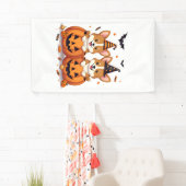 Pompoen Corgi Feest Spandoek (Insitu)