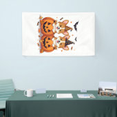 Pompoen Corgi Feest Spandoek (Beurs)