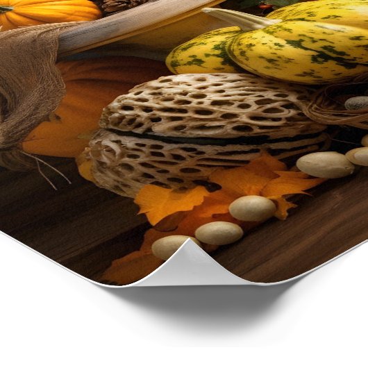 Pompoen cornucopia digitale print (Hoek)