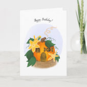 Pompoen Cottage Herfst Herfst Verjaardag Kaart (Voorkant)