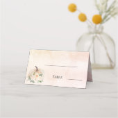 Pompoen crème herfst blush bruiloft tafel plaatskaartje (Voorkant)