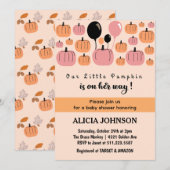 Pompoen Cute Halloween babyshower  Kaart (Voorkant / Achterkant)
