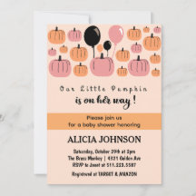 Pompoen Cute Halloween babyshower 