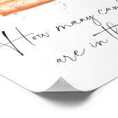 Pompoen cutie taart - raad hoeveel snoepjes Poster (Hoek)