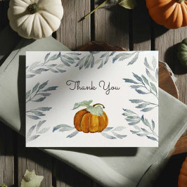 Pompoen Dankjewellkaart voor Thanksgiving Bedankkaart