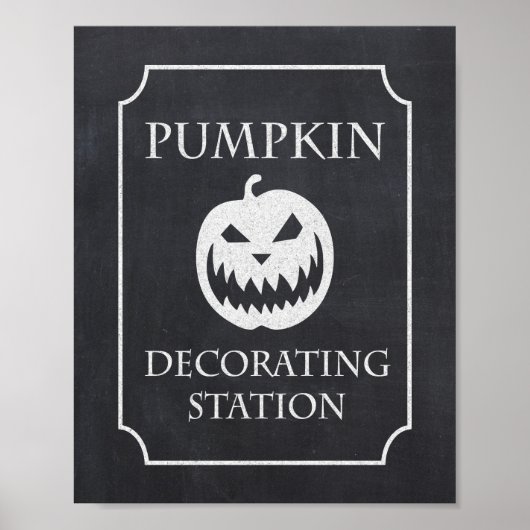Pompoen Decoratie Station Halloween Feestbord (Voorkant)